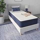 10 Inch Twin Size Medium Firm Euro Top Hybrid Cooling Gel Infused Pocket Spring and Memory Foam Mattress, Bed in a Box