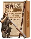 Hand-Crafted Modern Didgeridoo Instrument – Beeswax Mouthpiece, Durable and Lightweight, Ideal for Beginners – Key of C Ohm, Includes Free Mouthpiece and Playing Instructions