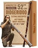 Hand-Crafted Modern Didgeridoo Instrument – Beeswax Mouthpiece, Durable and Lightweight, Ideal for Beginners – Key of C Ohm, Includes Free Mouthpiece and Playing Instructions