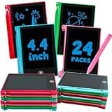 24 Pack 4.4 Inch Mini LCD Writing Tablet for Kids, Erasable and Reusable Toddler Doodle Board, Ideal School or Party Favors Gift for Age 3 Years Old and Above