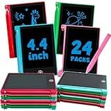 24 Pack 4.4 Inch Mini LCD Writing Tablet for Kids, Erasable and Reusable Toddler Doodle Board, Ideal School or Party Favors Gift for Age 3 Years Old and Above