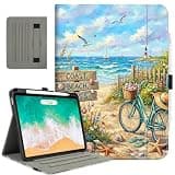 Vimorco Case for iPad Air 11 inch M4/M3/M2 2026/2025/2024,for iPad Air 5th/4th Generation 10.9 inch,for iPad Pro 11 inch 4th/3rd/2nd/1st Gen, Pencil Holder&Handle&Pocket Cover(Beach Bicycle)