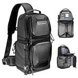 K&F CONCEPT Camera Sling Bag Crossbody Bag Hardshell Camera Shoulder Backpack DSLR/SLR/Mirrorless Camera Case Photography Bags for Photographer