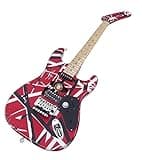 Solid Body Electric Guitar, Custom Striped Modded Style with Locking Tremolo, Full Size 6-String for Hard Rock (Guitarra Eléctrica)