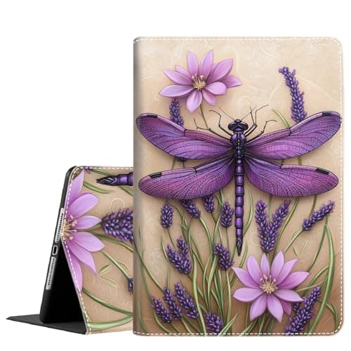 Case for Samsug Galaxy Tab S10 Lite/ S10 FE 2025/ S9 FE 10.9 inch/ S9 11 inch 2023 ,Slim Fit Foldable Standing Cover Case with Auto Sleep/Wake for Galaxy Tab S10 Lite, Purple Dragonfly in Lavender