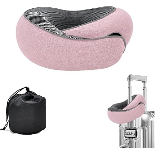 WEERSHUN Travel Pillow for Airplanes, 2026 New Memory Foam Neck Pillow with Chin Wrap for Traveling, Suitable for Airplanes, Offices and Cars