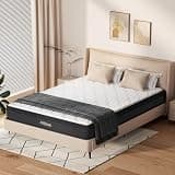 CHABATREE Queen Size Hybrid Mattress, 12 Inch Mattress in a Box, Medium Firm with Individual Pocket Springs & High Density Foam, Fiberglass Free, Pressure Relief & Motion Isolation,White