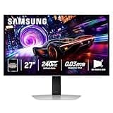 SAMSUNG 27-inch Odyssey QD-OLED G8 (G81SF), 4K, 240Hz, Gaming Monitor, 0.03ms Response Time, DisplayHDR True Black 400, AMD FreeSync™ Premium Pro, Ergonomic Stand, LS27FG810SNXZA, 2025