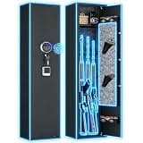 Hymnxemo 4-6 Gun Safe,Rifle Safe,Gun Safe for Rifles and Pistols,Gun Cabinet for Shotguns,Long Gun Cabinet for Shotguns with Removable Storage Shelf,Quick Access Rifle Safes,No Assembly Required