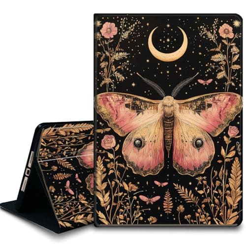 Bxgolkgd Tablet Case for Samsung Galaxy Tab A 10.1 Inch 2016(SM-T580/T585/T587),Shockproof Stand Cover with Heat Dissipation,Auto Wake/Sleep Function,Moon Moth