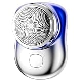 Mini Electric Shaver for Men, Portable Pocket Shaver, Washable Razor with Alloy Shaving Head, ABS Shell, USB Rechargeable, 2.6 x 1.8 in, Gradient Blue