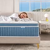 2 Full Mattress, 12 Inch Hybrid, Gel Memory Foam & Pocket Coil Innerspring, Medium Firm, Blue, 54" W x 75" D x 12" H