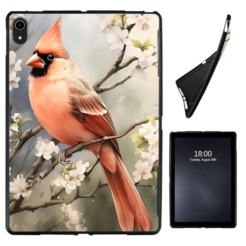 Case for iPad (A16) 11th Generation 11 Inch 2025, iPad 10th Generation 10.9 inch 2022,Slim Soft Shockproof TPU Silicone Protective Back Shell Case for i Pad 11/10 Gen, Birds Cherry