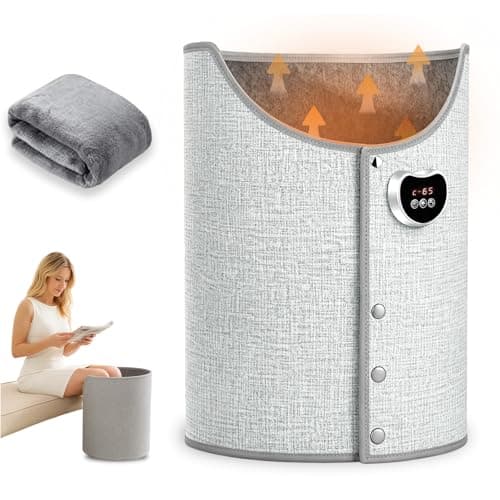 2026 New Under Desk Leg Warmer for Office, Foldable Leg Warmer for Under Desk with 8 Heat Levels & Timer, Quiet Space Heater for Leg & Feet, 5 Seconds Quick Heating, Easy Setup for Home Office (Grey)