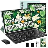 SKYEGG 2026 Android 15 Tablet 10.1 Inch Tablets, 30GB RAM 128GB ROM 1TB Expand, 8000mAh Battery, BT5.0, 2.4/5G Wi-Fi 6, Metal Body with Keyboard & Mouse, Gemini AI, Widevine L1 HD IPS Display - Green