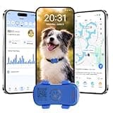GPS Tracker for Dogs with Activity and Wellness Monitoring, Real-time Tracking Pet GPS Location Tracker, Waterproof,Location History, Geofence, Long-Life Battery, Subscription Needed