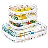 4 Pack Diaper Bag Organizer Pouches, Clear Hard Shell Zipper Cases for Baby Essentials, Toiletry Bag for Travel, Makeup Bag, Toy Storage Bins, Waterproof Storage Box for Pacifier Snacks Wipes Clothes