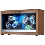ANWBROAD Watch Winder 6 with LED and Super Quiet Motor 4 Rotating Modes Watches Winder box Watch Shaker with Type-C Adapter UJWW003A