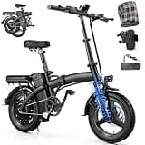 Folding Electric Bike for Adults and Teens, 550W Motor, 48V 12Ah Removable Battery,ZQ35-Mile Range, 300LBS Load, 25MPH, Tool-Free Fold, Front Suspension, UL 2849 Certified, RV Ready Camping Mini EBike