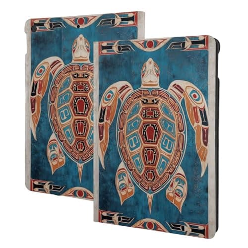 IYOVI case for ipad,Totem Turtle Print Protective Shockproof Cover, IPad 7th 10.2"