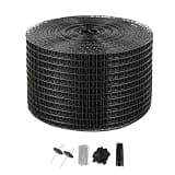 Rust-Proof PVC Coated Solar Panel Bird Barrier, 8 Inch x 100ft 1/2 Inch Wire Mesh Roll, Complete Kit with 100 Aluminum Alloy Fasteners