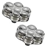 SUPERNB 2Pack 7D Pro Blade Replacement Heads for SHPAVER Head Shaver, Sliver