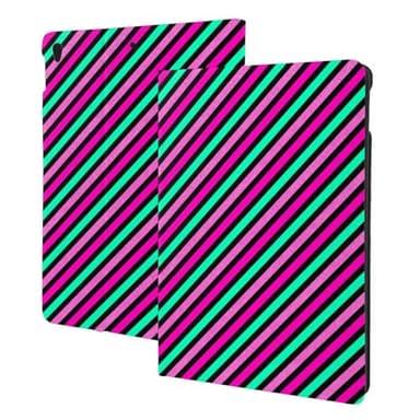 Neon Diagonal Stripe Print Compatible with ipad air 3rd Generation Case Cover, Cute Unique Tablet Cases Compatible with ipad Pro Case 10.5 Inch, Folio Stand, Auto Wake/Sleep