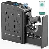 Biometric Gun Safe for Handgun - Pistol Safe with Fingerprint & Keypad, Hidden Safe Fits for Nightstand, Desk, Bed Side - Gifts for Men Husband Dad