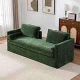 82.68" Wide Extra Large 2-Seater Green Chenille Loveseat Sofa, Upholstered