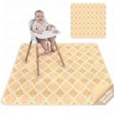Unicorn Castle Splat Mat for Under High Chair Waterproof Baby Floor Mat Washable High Chair Food Catcher, Non-Slip Splash Mat for Arts Crafts Playtime