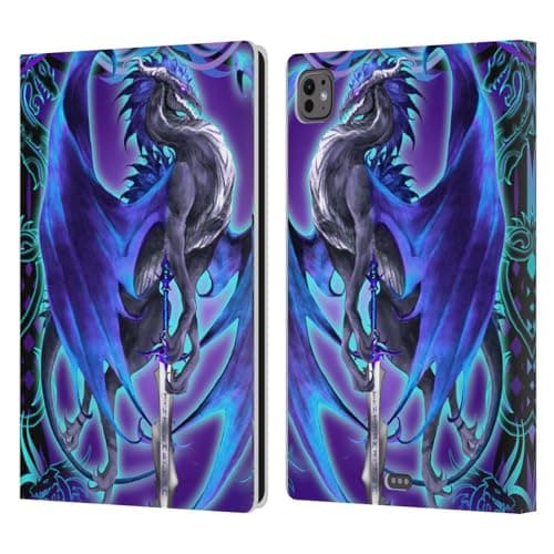 Head Case Designs Officially Licensed Ruth Thompson Stormblade Dragons 2 Leather Wallet Case Compatible with Apple iPad Pro 11 M4/M5 2024/2025