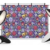 Purple Red Flowers Rustic Backdrop 10x8ft Farmhouse Botanical Floral Photography Backdrop Photoshoot Background Tapestry Banner for Birthday Baby Shower Decoration Party Video Photo Studio Props
