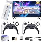 Wireless Retro Gaming Console, 2026 Upgrade Game Console Stick Built-in 20,000+ Games and 23 Emulators, 4K HDMI Output Plug & Play Retro Game Console with Dual 2.4G Controllers (64GB)