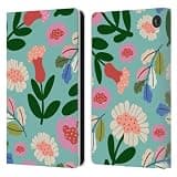 Head Case Designs Officially Licensed Gabriela Thomeu Super Bloom Floral Leather Wallet Case Compatible with Amazon Fire 7 2022