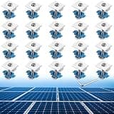 Anbte 20pcs Solar Panels Mid Clamps for Unistrut, 30mm/35mm, Silver