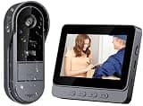 Zeerkeer Doorbell Camera Wireless Video Doorbell No Subscription, with 1080P Video, Two-Way Intercom, 170° Viewing Angle,4.3” Screen, IPX65 Waterproof for Outdoor, No APP, No WiFi