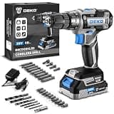 Power Drill Cordless: DEKO PRO Cordless Drill 20V Electric Power Drill Set Tool for Women Drills with Battery and Charger 20 Volt Drills Driver Kit Blue