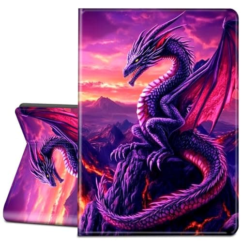 LYHXLYJH Case for 6" Kindle (10th Generation-2019 Release)-Slim PU Leather Smart Cover with Auto Wake/Sleep for Kindle (Model NO. J9G29R),Purple Flying Dragon