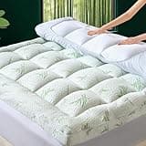 LUNESTRY 3 Inch Queen Mattress Topper, Plush Pillow Top Matress Pad for Back Pain Relief, Cooling Mattress Topper with 6"-18" Deep Pocket, Rayon Derived from Bamboo,Oeko-TEX Certified (60"x80")