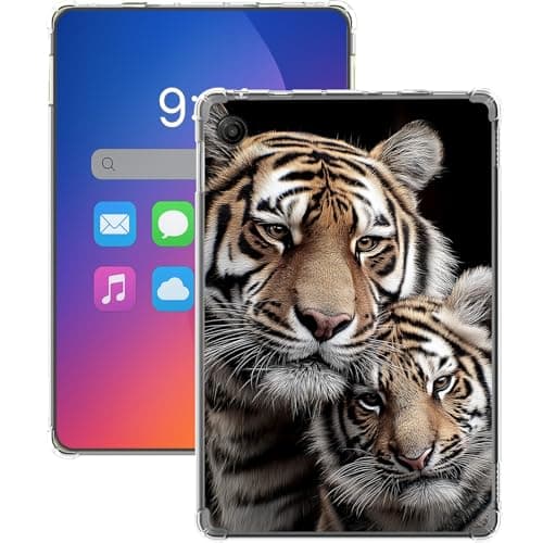 Gmeyutqy Clear Case for T-Mobile REVVL Tab 2 10.1", Ultra Slim Lightweight TPU Soft Transparent Cover for T-Mobile REVVL Tab 2 5G 2025, Cute Tiger