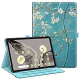 Fintie Case for Google Pixel Tablet 11 Inch 2023 Release, Multi-Angle Viewing Protective Stand Cover with Pocket & Pencil Holder Compatible with Charging Speaker Dock, Blossom