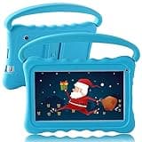 Kids Tablet 7 Toddler Tablet for Kids Edition Tablet with WiFi, Android Children Tablet for Toddlers 32GB with Parental Controls Shockproof Case(Blue)