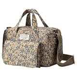 Lushandy Small Diaper Bag Tote, Quilted Puffy Diaper Bag Crossbody Mini Floral Baby Travel Bags for Girl Mommy Bags