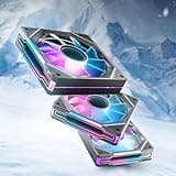 AsiaHorse AMICI-5GT RGB PC Fans, Infinity Mirror ARGB Fans HDB Bearing Fan Speeds Up to 1800 RPM with 24 LED Lights, Forward Blade Fan Compatible Motherboard Aura SYNC (Not Wireless Connection)