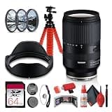 Tamron 18-300mm F3.5-6.3 Di III-A VC VXD All-in-One Zoom Lens for Sony E APS-C Mirrorless Cameras, Image Stabilization + 64GB Memory Card + Lens Filter Kit + Flexible Tripod (8pc Bundle)