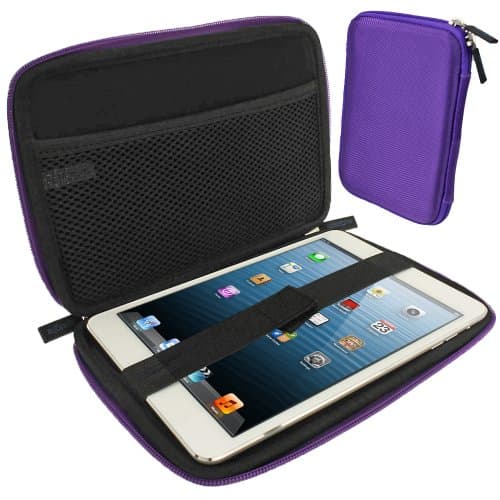 Purple EVA Zipper Travel Case for Apple iPad Mini 1st & 2nd Gen with Retina Display by iGadgitz