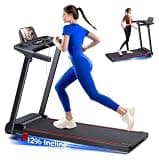 Treadmills for Home 3.0HP Quiet Foldable Treadmill with Incline, Portable Walking Pad with Handle Bar, Walking Pad Treadmill for Running and Jogging with 330 LBS Capacity