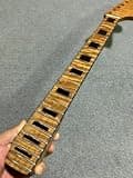 AAA Big head 22fret block Inlay binding Roasted Flame Maple Electric guitar neck