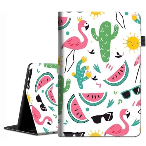 Case for Samsung Galaxy Tab S10 Plus 2024/ S9 Plus/ S9 FE Plus 5G 12.4 Inch 2023 - Slim Fit Standing Cover with Auto Sleep/Wake for Galaxy Tablet S10+ 12.4 Inch, Cartoon Flamingo