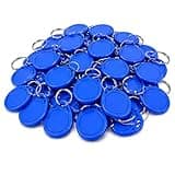 100 Pack RFID Key Fobs 13.56MHz UID IC Cards, Rewritable Programmable FUDAN 1K Chip, ISO14443A Access Control Keychain Tags for Door Entry Systems (100 - Pack IC Cards)